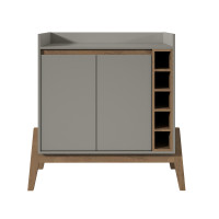 Manhattan Comfort 350905 Essence 5-Bottle Wine Buffet Stand in Grey 